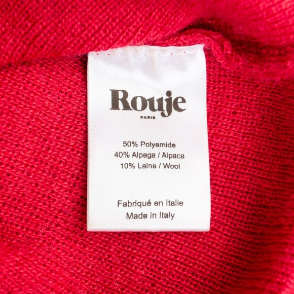 SOLD - Rouje Terry Alpaca Wool Red Knit Long Sleeve Top - FR 36 / US 4 / S - Picture 7 of 12